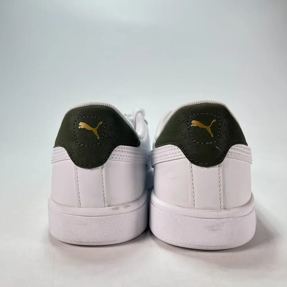 PUMA Ace Court White Black Leather Tennis Shoes Sneakers 406570-01 Men's Size 9